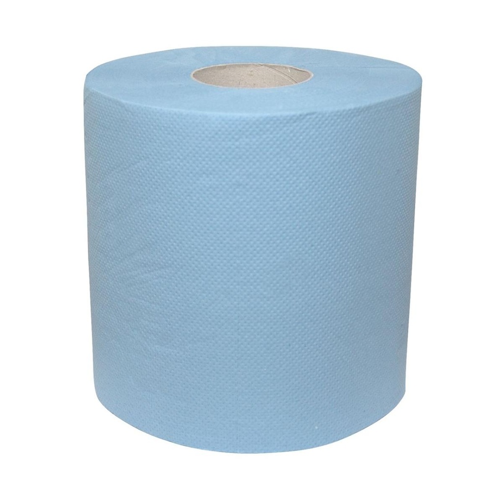 [117602] Midi poetspapier Cellulose blauw 2 laags verlijmd 150 m x 20 cm - 6 rol p/pak