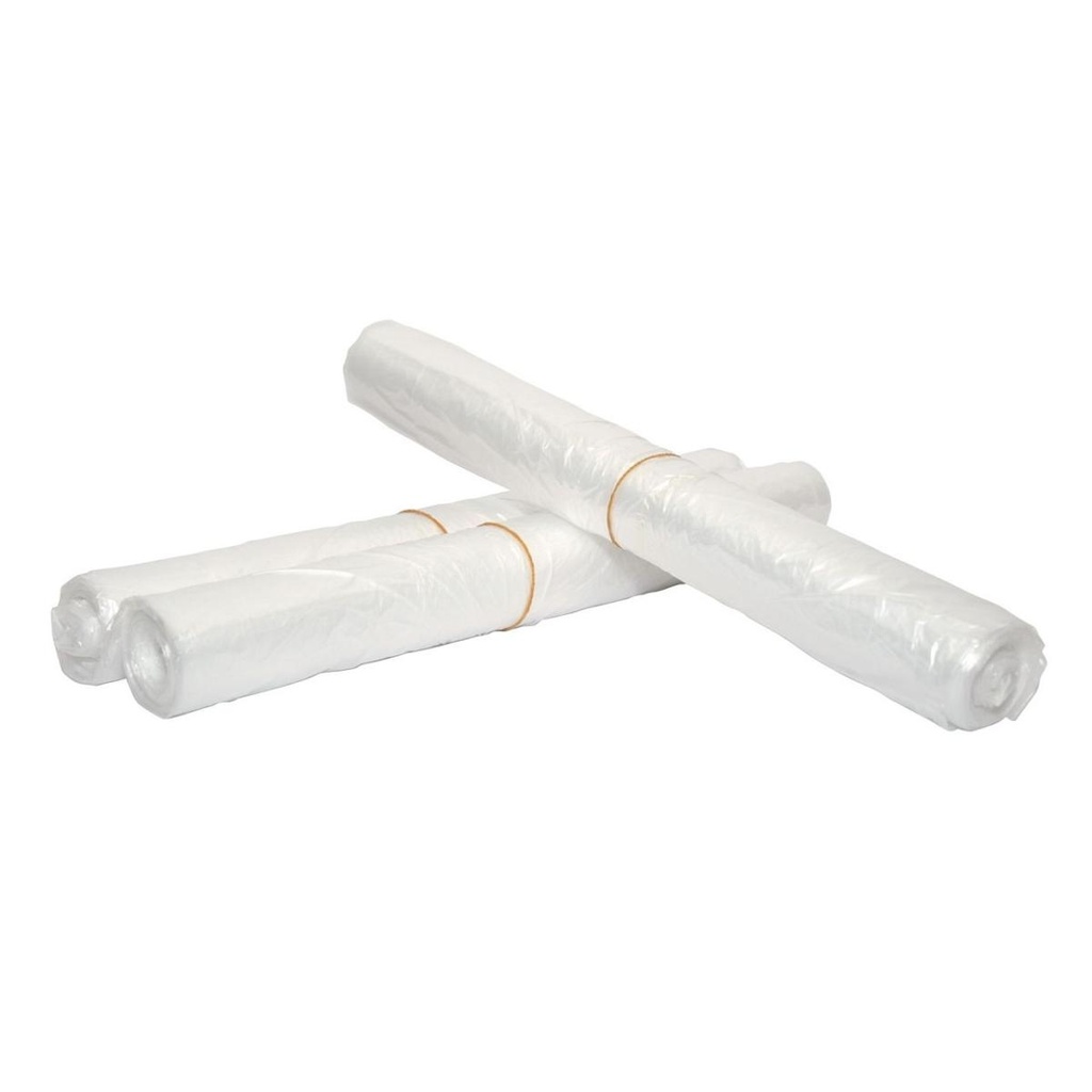 [456107] Afvalzak HDPE 45x50 cm T10my transparant 25 liter 20 rollen van 50 zakken p/ds