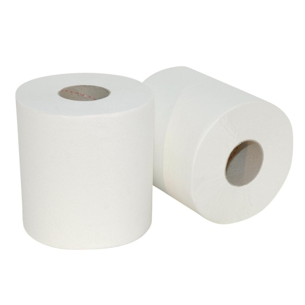 [110016] Midi poetspapier wit 2 laags cellulose 450 vel 160 meter - 6 rol p/pak