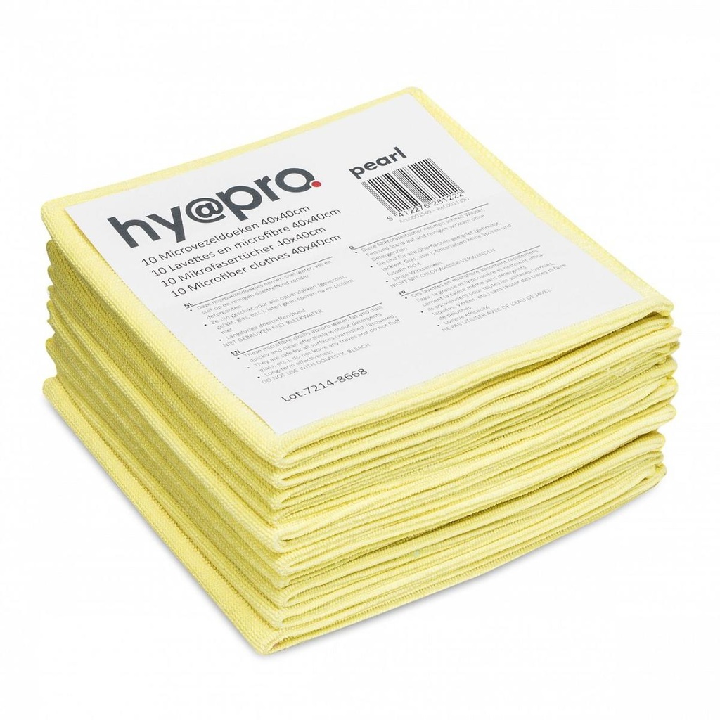 [497742] Microvezeldoek Geel 40x40 cm 10 stuks